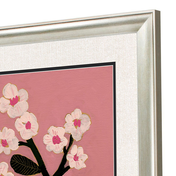 Set Of Two Pastel Garden II Silver Framed Wall Art