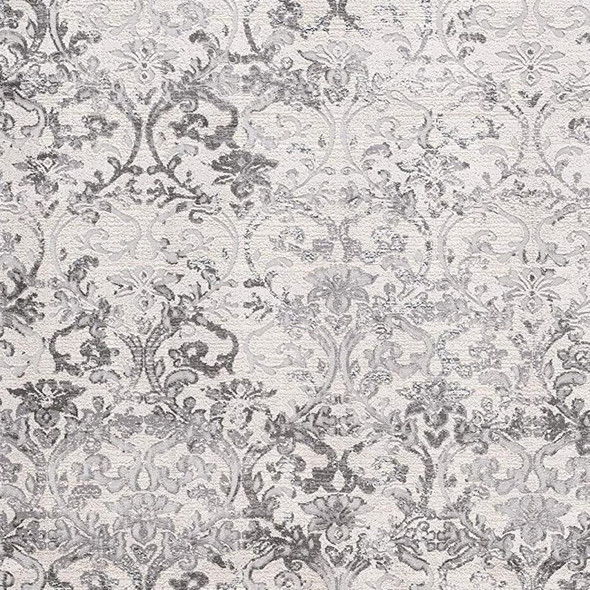7' X 10' Cream Toile Power Loom Area Rug