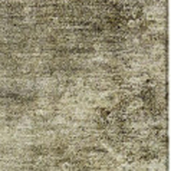 9' X 12' Taupe And Beige Abstract Washable Area Rug With UV Protection