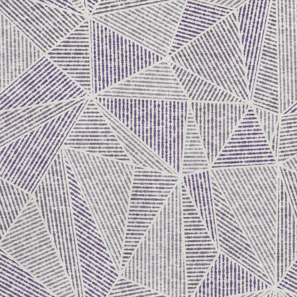 8' X 10' Purple And Silver Geometric Washable Area Rug With UV Protection