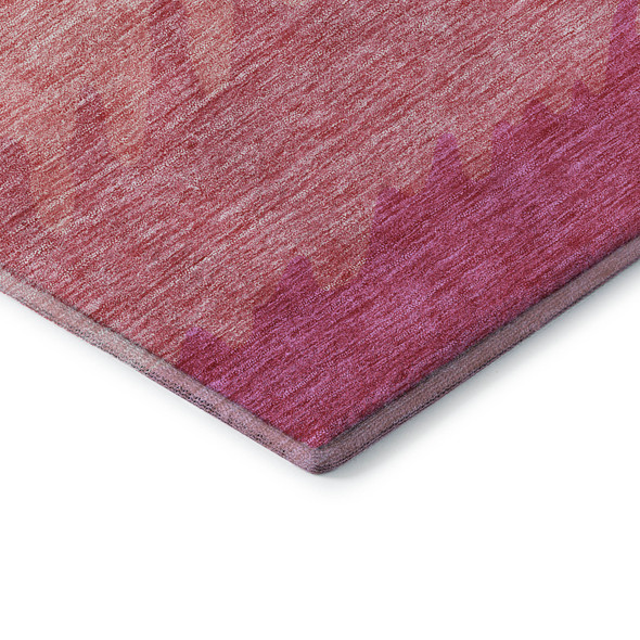 10' X 14' Blush And Ivory Striped Washable Area Rug With UV Protection