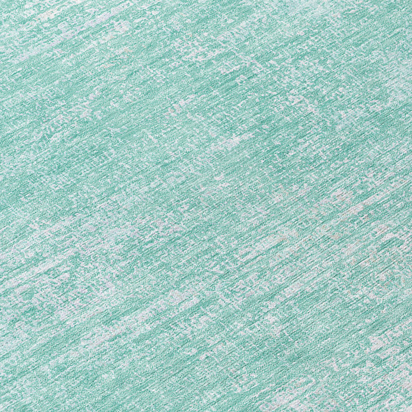 10' X 14' Turquoise And Teal Blue Abstract Washable Indoor Outdoor Area Rug