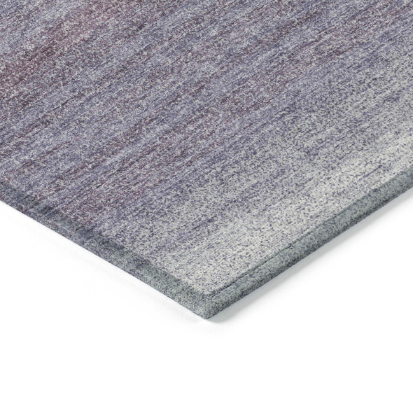 9' X 12' Lavender And Ivory Abstract Washable Indoor Outdoor Area Rug