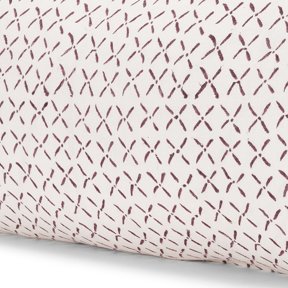 14" Cream Crosshatch Linen Throw Pillow Cover