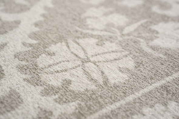 9' X 13' Beige And Gray Tribal Washable Area Rug With UV Protection