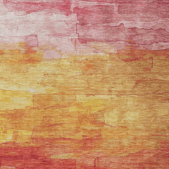 5' X 8' Blush And Pink Striped Washable Indoor Outdoor Area Rug