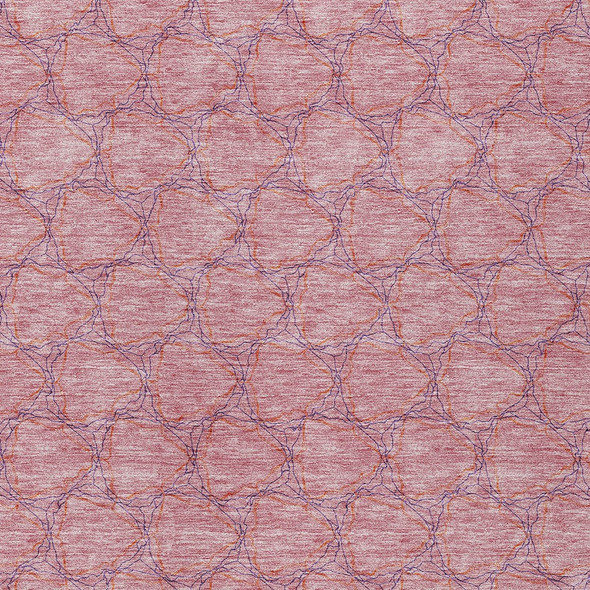 3' X 5' Pink And Purple Geometric Washable Indoor Outdoor Area Rug
