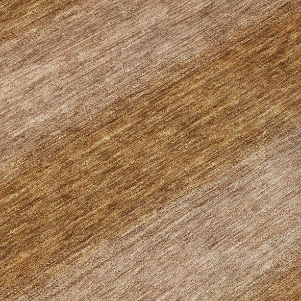 10' X 14' Brown And Khaki Striped Washable Indoor Outdoor Area Rug