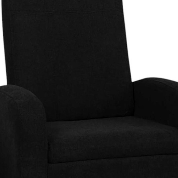 Kids Black Comfy Upholstered Recliner Chair with Storage