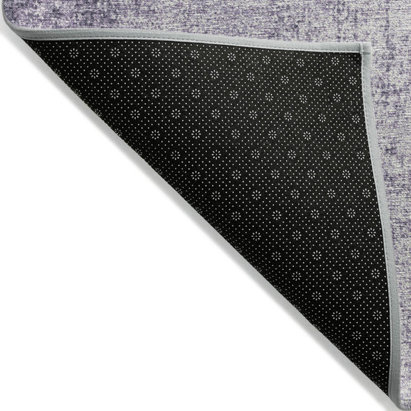 10' X 14' Lavender And Lilac Abstract Washable Indoor Outdoor Area Rug