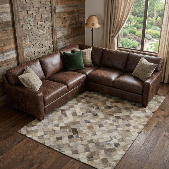 9' X 12' Gray Ivory And Beige Patchwork Washable Area Rug With UV Protection