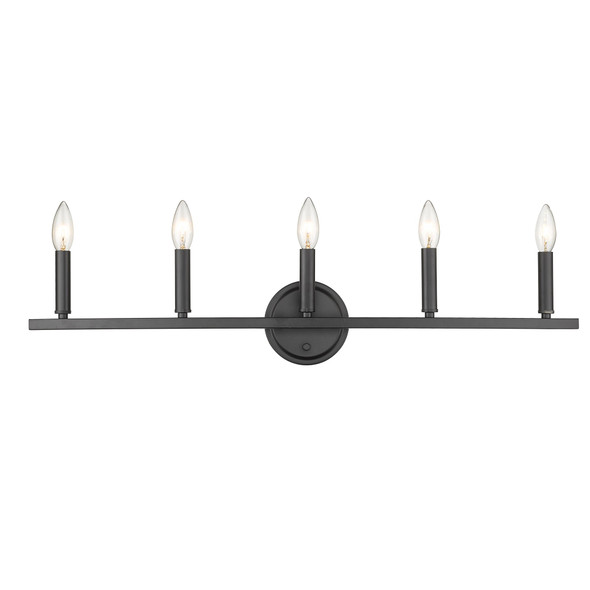 7" Black Metal Vanity Flush Mounted Sconce