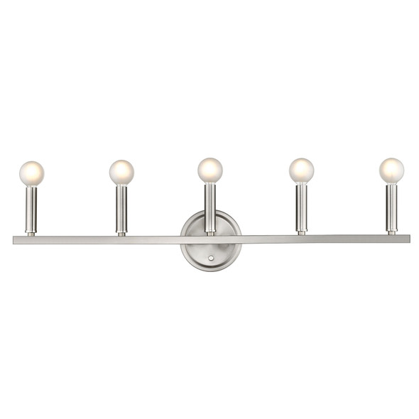7" Silver Metal Vanity Flush Mounted Sconce
