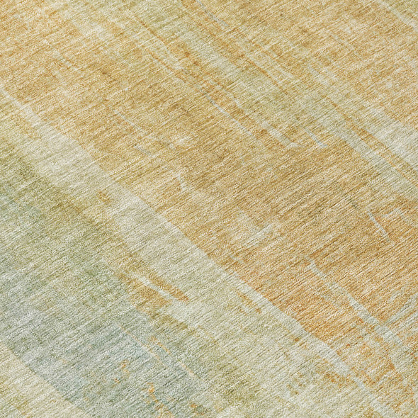 8' X 10' Sage And Copper Abstract Washable Indoor Outdoor Area Rug