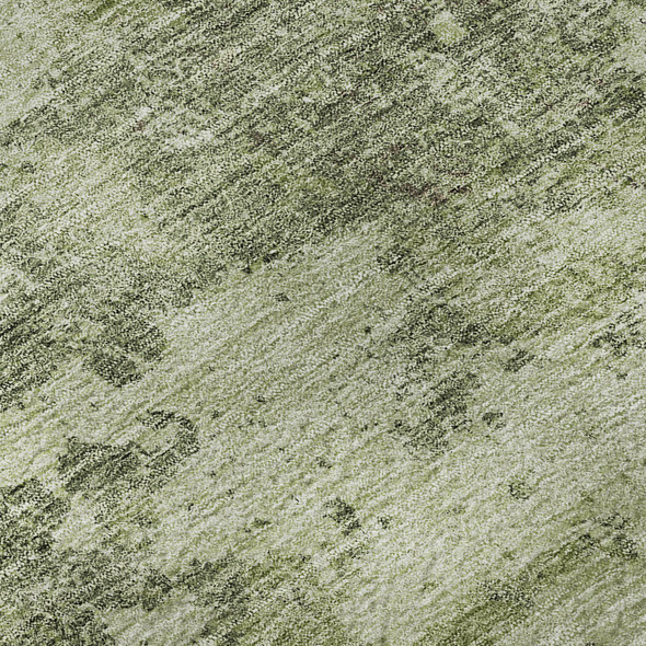 3' X 5' Artichoke Green Gray And Taupe Abstract Washable Area Rug With UV Protection