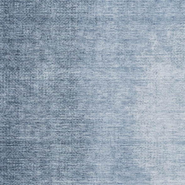 8' X 10' Blue And Ivory Ombre Washable Area Rug With UV Protection
