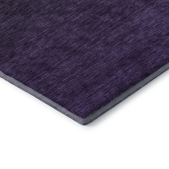 9' X 12' Eggplant And Charcoal Ombre Washable Area Rug With UV Protection