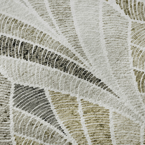 10' X 14' Taupe And Ivory Geometric Washable Area Rug With UV Protection