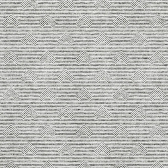 5' X 8' Gray And Ivory Abstract Geometric Washable Area Rug With UV Protection