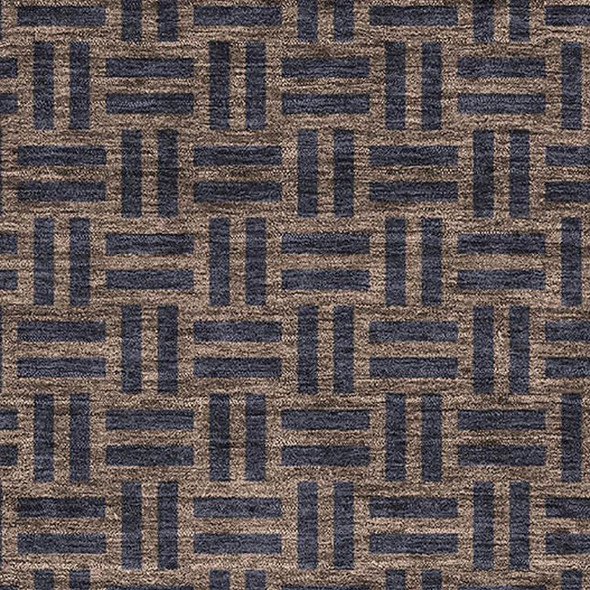 5' X 8' Chocolate And Gray Abstract Geometric Washable Area Rug With UV Protection