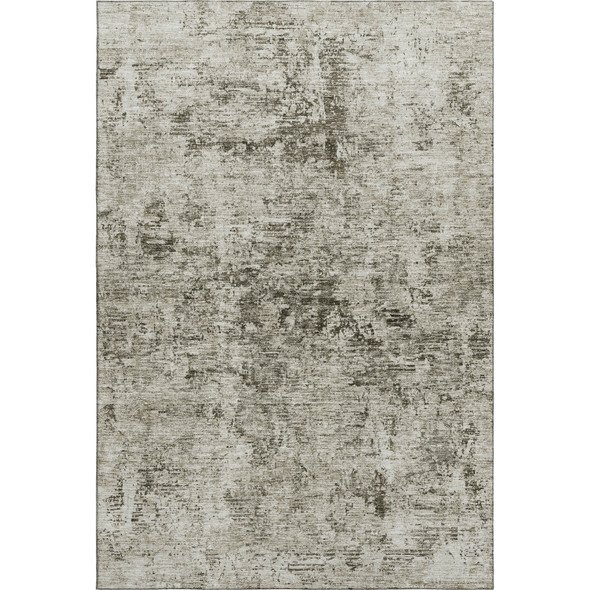 9' X 12' Beige And Taupe Abstract Washable Area Rug With UV Protection