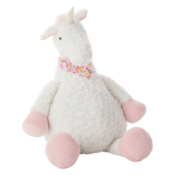 22" X 26" Ivory Unicorn Throw Pillow
