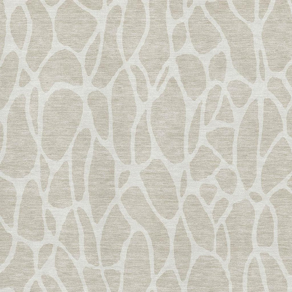 3' X 5' Beige And Ivory Geometric Washable Area Rug With UV Protection