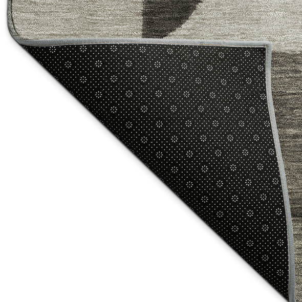 10' X 14' Taupe And Beige Geometric Washable Indoor Outdoor Area Rug