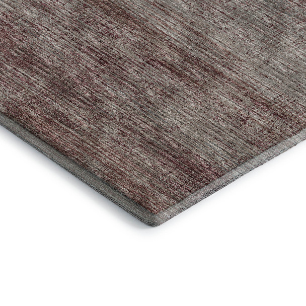 10' X 14' Burgundy And Gray Abstract Washable Indoor Outdoor Area Rug