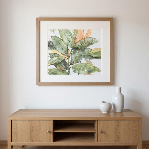 Set Of Two Plant Life Gold Framed Wall Art