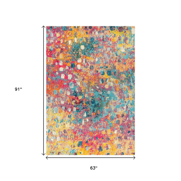 5' X 8' Abstract Area Rug