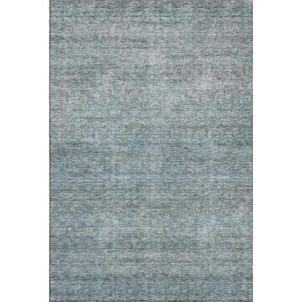 3' X 5' Aqua And Beige Abstract Washable Area Rug With UV Protection
