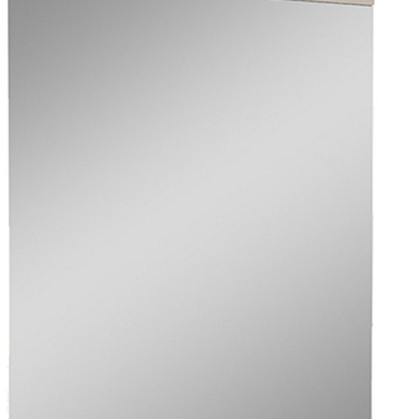 47" Beige Wood Dresser Mount Framed Mirror