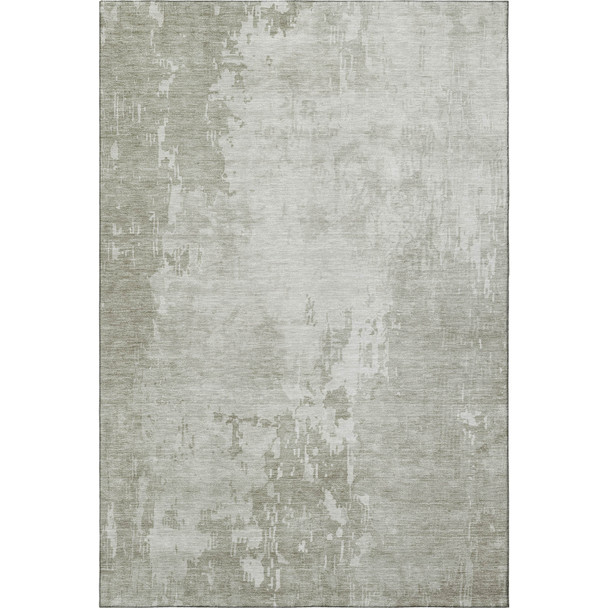 10' X 14' Linen And Beige Abstract Washable Area Rug With UV Protection