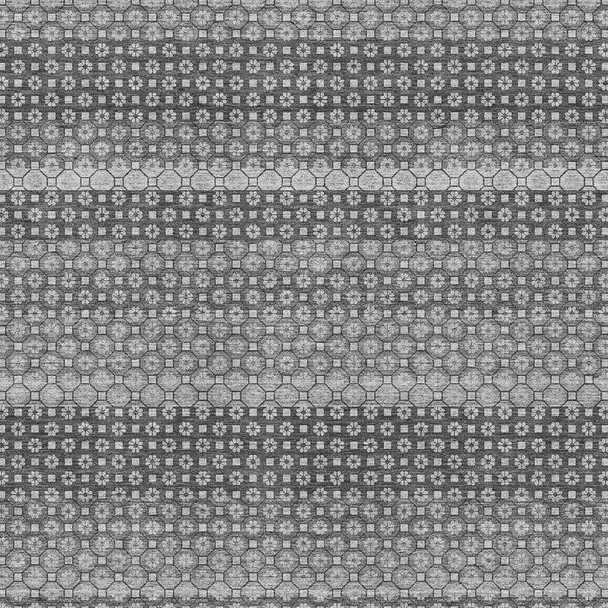 3' X 5' Gray Silver And Charcoal Striped Washable Area Rug With UV Protection