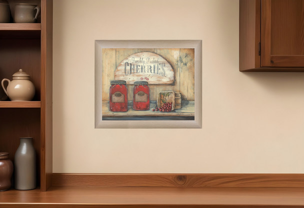 CHERRY JAM 1 Brown Framed Print Wall Art