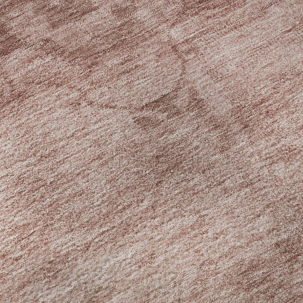 8' Blush And Pink Oriental Washable Round Rug With UV Protection