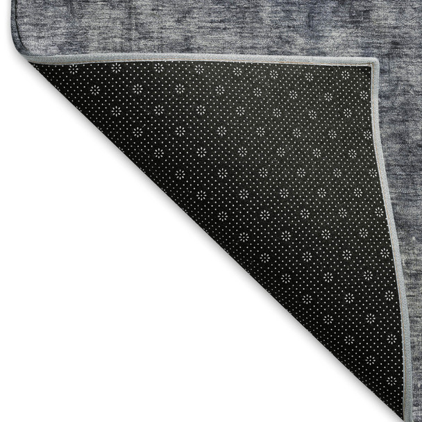 10' X 14' Blue And Gray Abstract Washable Area Rug With UV Protection