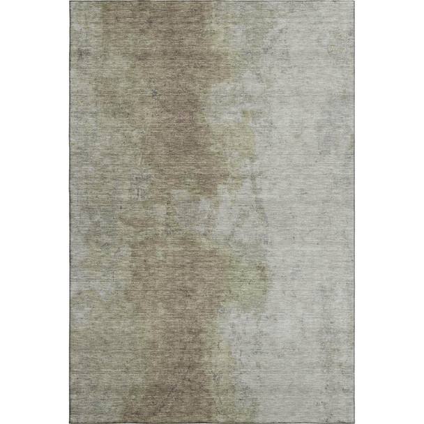 8' X 10' Taupe And Beige Abstract Washable Area Rug With UV Protection