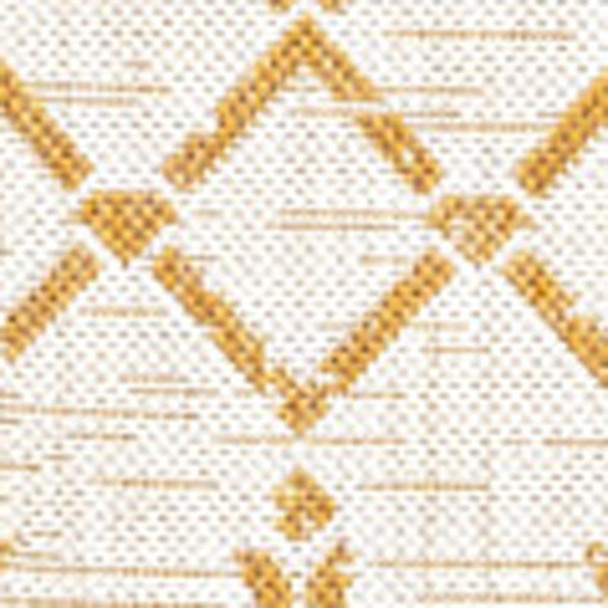 8' X 10' Cream And Yellow Trellis Indoor Outdoor Area Rug