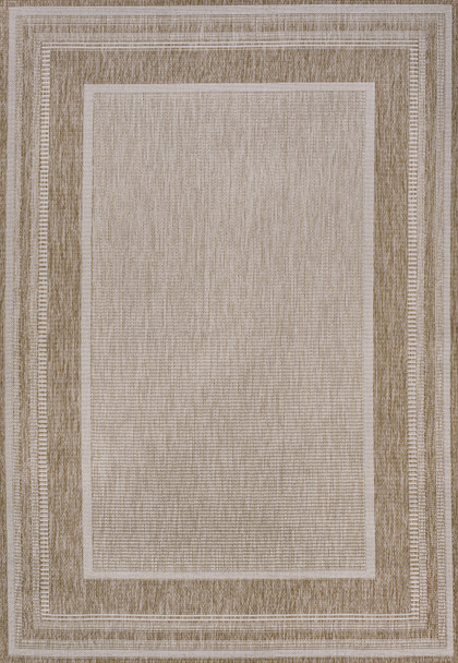 3' X 5' Beige And Cream Indoor Outdoor Area Rug