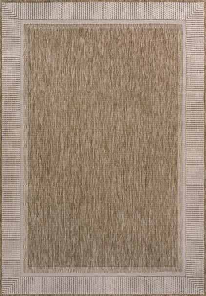 4' X 6' Beige And Cream Indoor Outdoor Area Rug