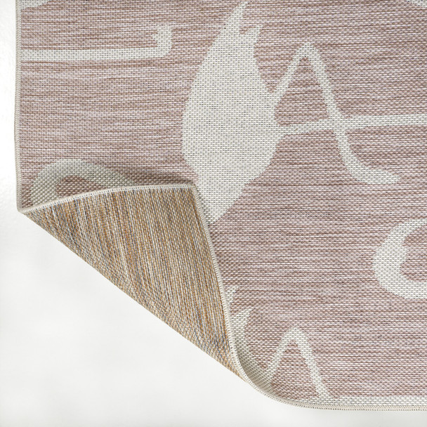 4' X 6' Pink And Cream Animal Print Indoor Outdoor Area Rug