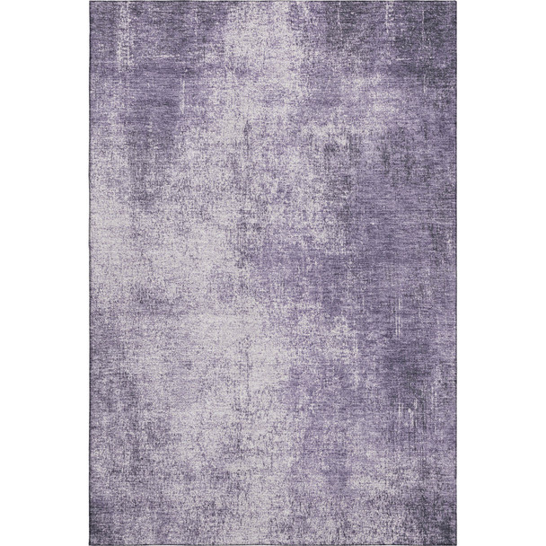 5' X 8' Lavender And Gray Abstract Washable Area Rug With UV Protection