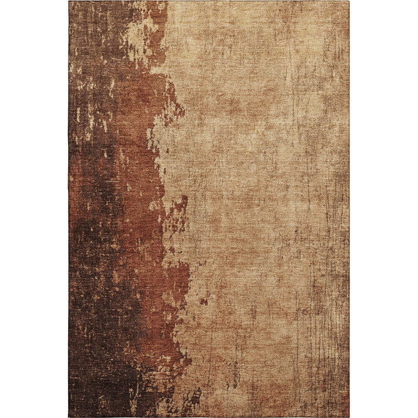 9' X 12' Tan And Beige Abstract Washable Area Rug With UV Protection