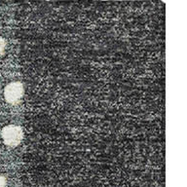 10' X 14' Black Gold And Ivory Geometric Washable Area Rug With UV Protection