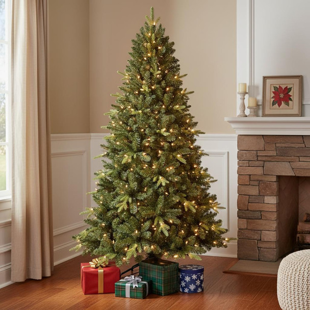 6' Pre Lit Full Spruce Christmas Tree