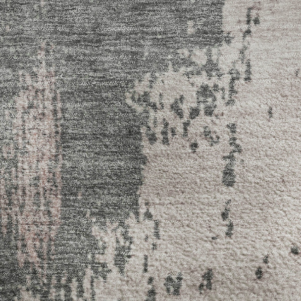 10' X 14' Blush Beige And Sage Abstract Washable Area Rug With UV Protection