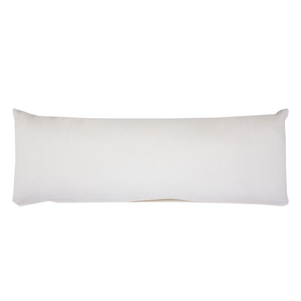 14" X 36" Navy Blue And Off White Lumbar Southwestern Cotton Throw Pillow Cover