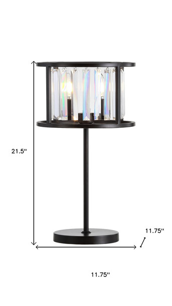 22" Antiqued Bronze Novelty Table Lamp LED With Globe Shade